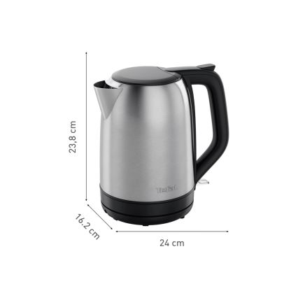 Tefal - Wasserkocher SUBITO 1,7l 2400W/230V Edelstahl/schwarz