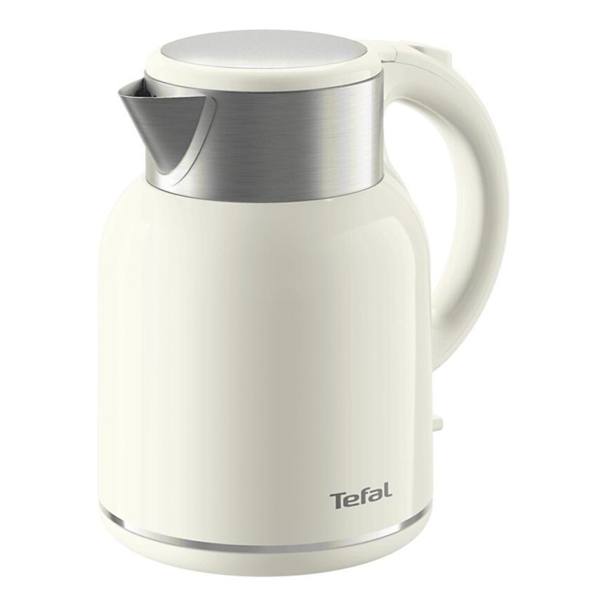 Tefal - Wasserkocher THERMO PROTECT XL 1,9l 1650W/230V Edelstahl/weiß