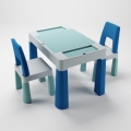 TEGA BABY - Kindertisch mit Stühlen türkis/blau/weiß