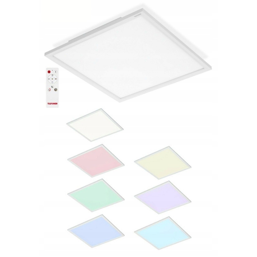 Telefunken 301606TF - Dimmbares LED-RGBW-Panel LED/24W/230V 4000K + Fernbedienung