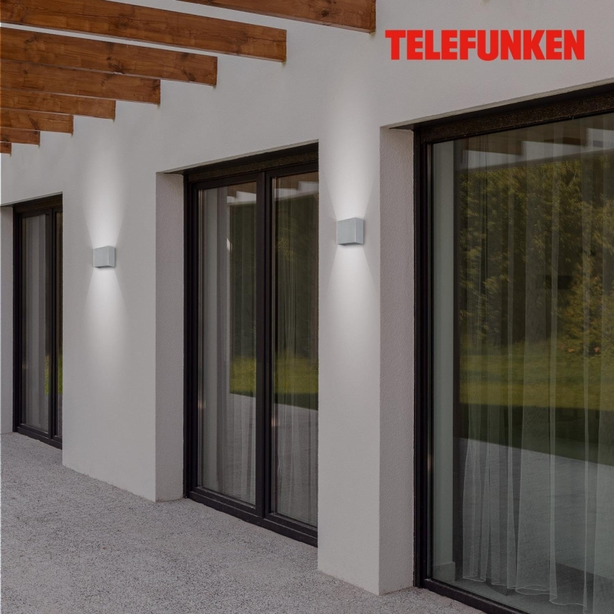 Telefunken 303404TF - LED Außenwandleuchte LED/7W/230V IP44 silber