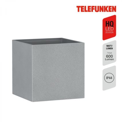 Telefunken 303404TF - LED Außenwandleuchte LED/7W/230V IP44 silber