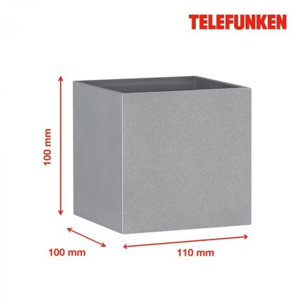 Telefunken 303404TF - LED Außenwandleuchte LED/7W/230V IP44 silber