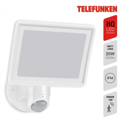 Telefunken 304406TF - LED Außen-Wandstrahler mit Sensor LED/20W/230V IP44
