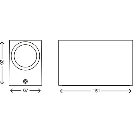 Telefunken 307004TF - LED-Wandleuchte für den Außenbereich 2xGU10/5W/230V IP44 silbern