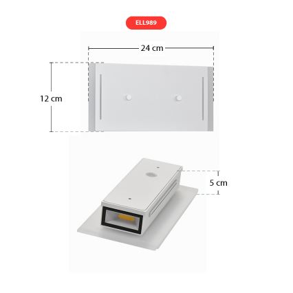 Telefunken 307706TF - LED-Wandleuchte für den Außenbereich 2xLED/3W/230V IP44 weiß