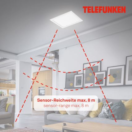 Telefunken 308606TF - Oberflächenmontierbares LED-Panel mit Sensor LED/13W/230V