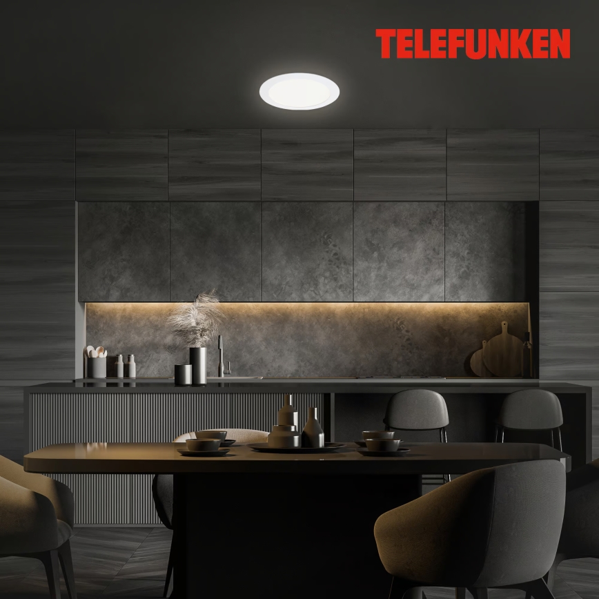 Telefunken 309406TF - FRAME LED RGBW dimmbare Einbauleuchte LED/12W/230V 2700-6500K Wi-Fi Tuya weiß