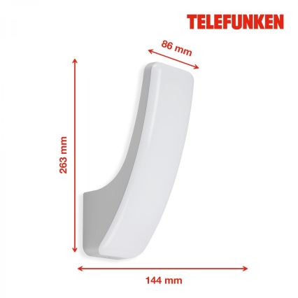 Telefunken 311604TF - LED-Wandleuchte für den Außenbereich LED/15W/230V IP44 silbern