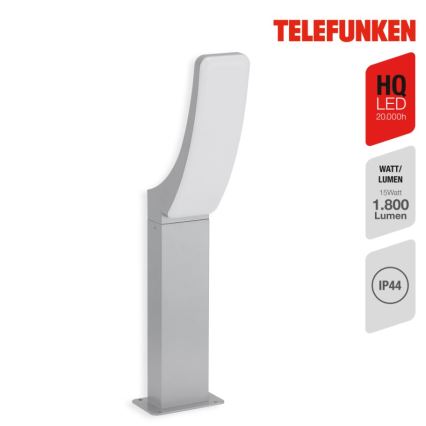 Telefunken 311804TF - LED-Außenleuchte LED/15W/230V 57 cm IP44 silbern