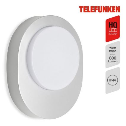 Telefunken 312004TF - LED-Wandleuchte für den Außenbereich LED/8W/230V IP44 silbern