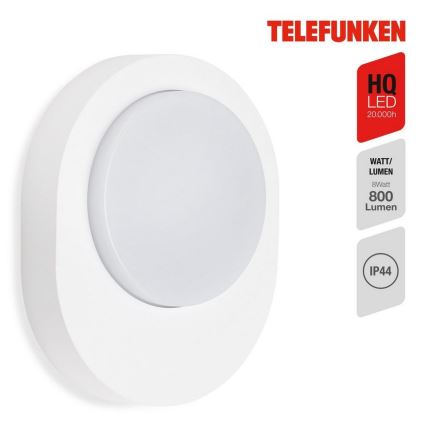 Telefunken 312006TF - LED-Wandleuchte für den Außenbereich LED/8W/230V IP44 weiß