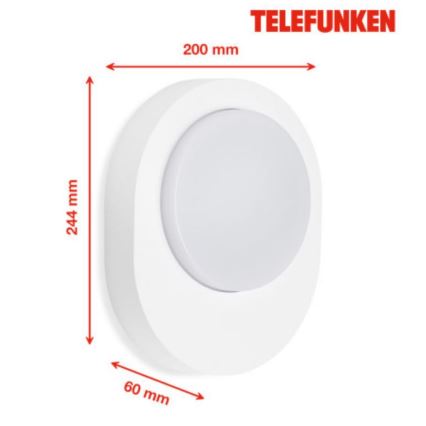 Telefunken 312006TF - LED-Wandleuchte für den Außenbereich LED/8W/230V IP44 weiß