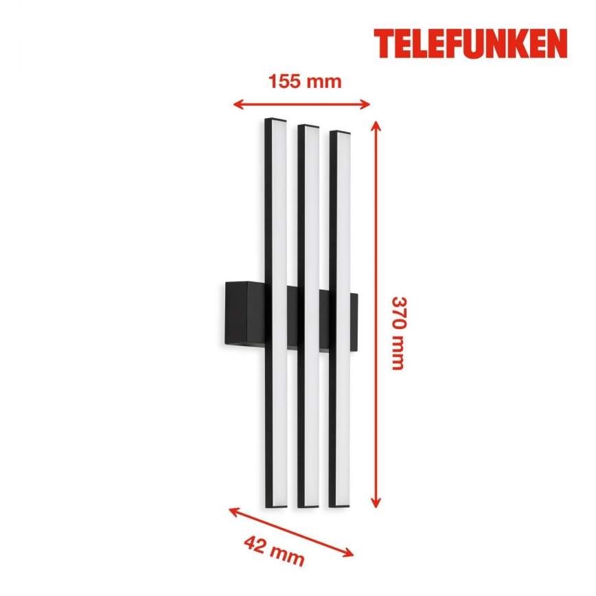 Telefunken 313105TF - LED-Wandleuchte für den Außenbereich 3xLED/4W/230V IP44