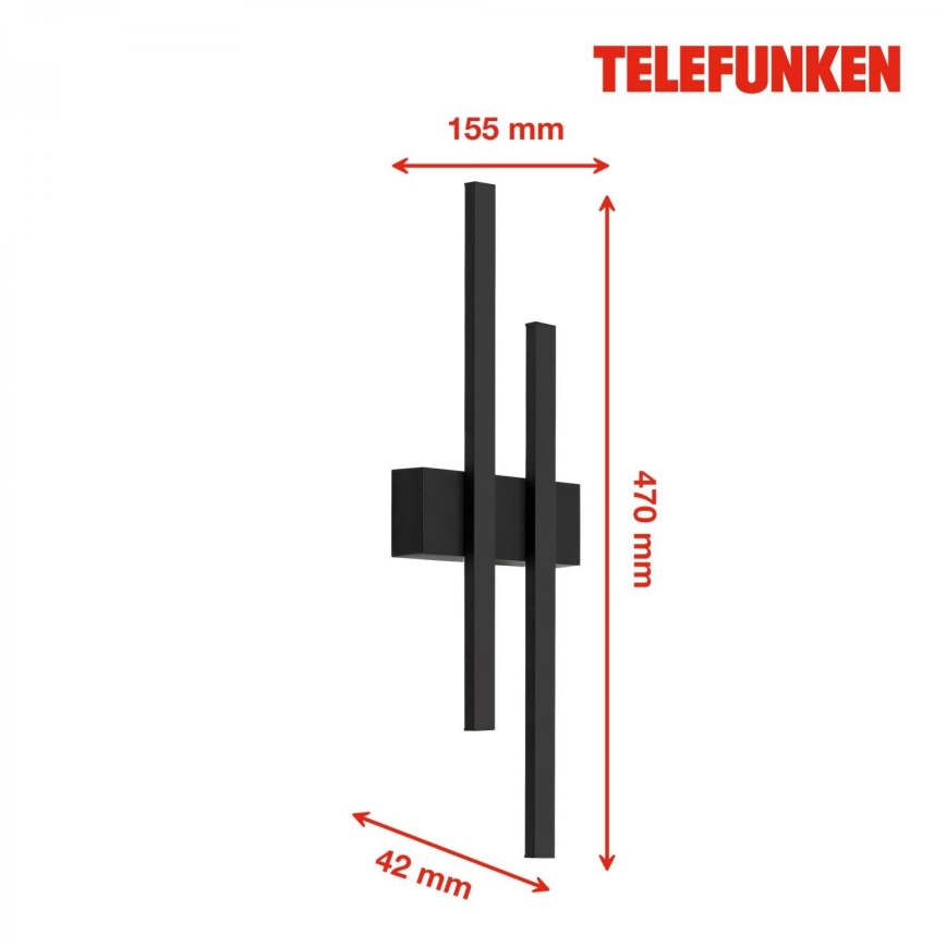 Telefunken 313205TF - LED-Außenwandleuchte 2xLED/4W/230V 4000K IP44