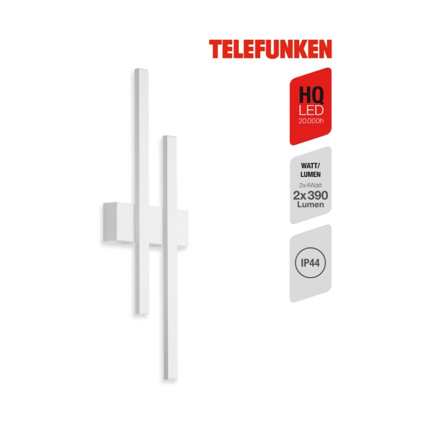 Telefunken 313206TF - LED-Wandleuchte für den Außenbereich 2xLED/8W/230V IP44