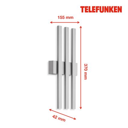 Telefunken 313304TF - LED-Wandleuchte für Außenbereiche 3xLED/4W/230V IP44