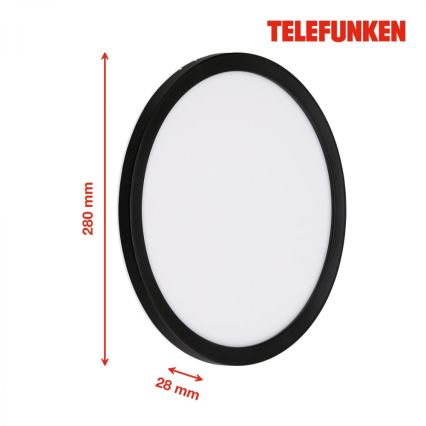 Telefunken 313405TF - LED Außenwandleuchte LED/15W/230V IP44 schwarz