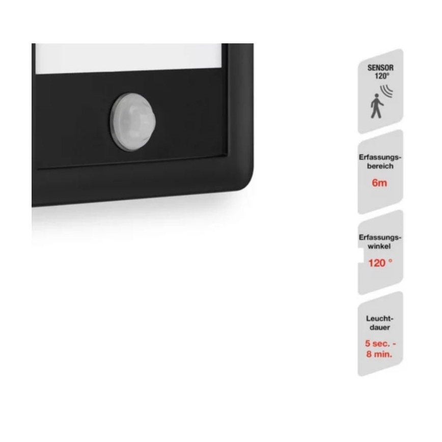 Telefunken 313905TF – LED-Outdoor-Wandleuchte mit Sensor LED/16W/230V IP44