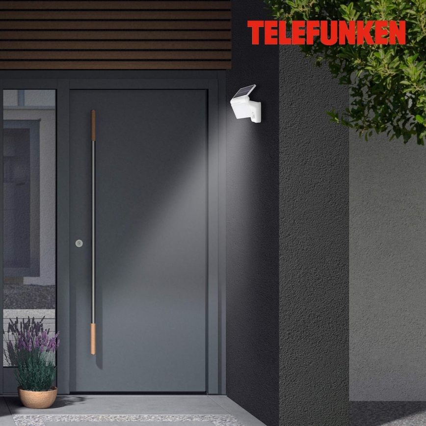 Telefunken 315206TF - LED Solar-Wandleuchte mit Sensor LED/3W/3,7V IP44 2000 mAh