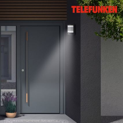 Telefunken 315505TF - LED-Outdoor-Wandleuchte mit Sensor LED/12W/230V IP44 schwarz
