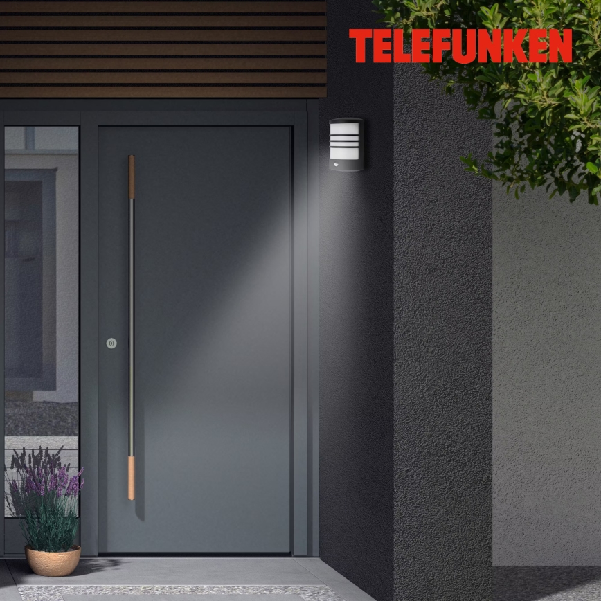 Telefunken 315505TF - LED-Outdoor-Wandleuchte mit Sensor LED/12W/230V IP44 schwarz