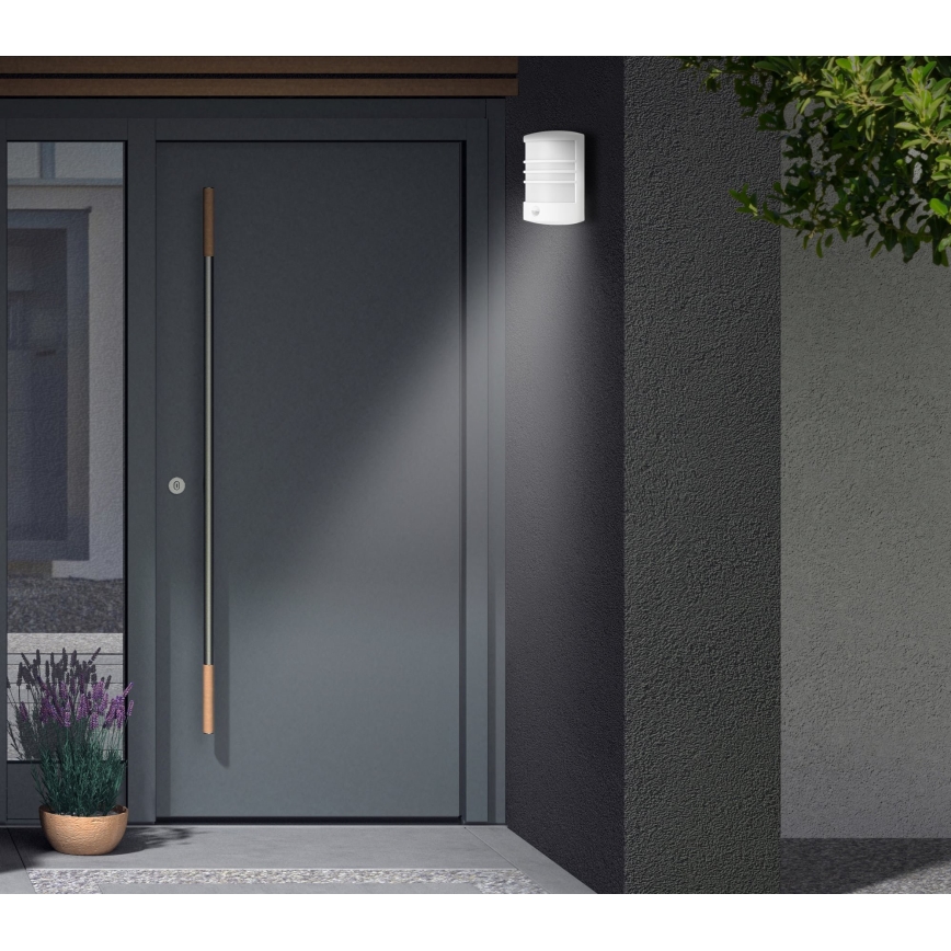 Telefunken 315506TF - LED-Außenwandleuchte mit Sensor, LED/12W/230V, IP44, weiß