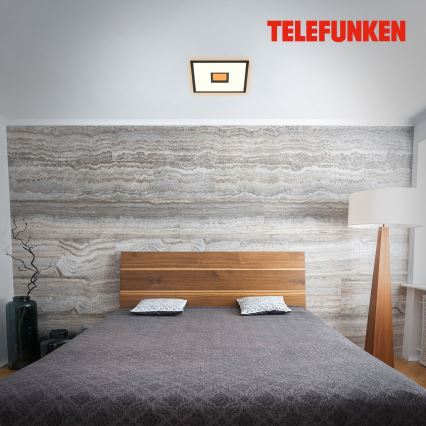 Telefunken 319405TF - Dimmbare LED-RGBW-Leuchte LED/24W/230V 2700-6500K schwarz + Fernbedienung