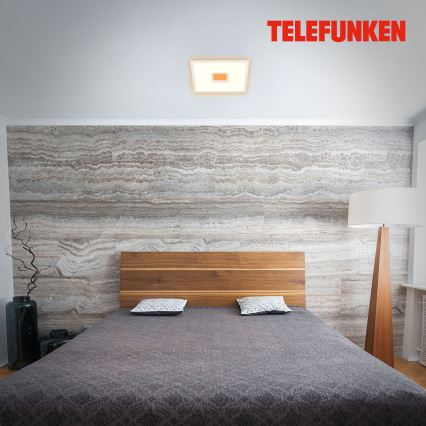 Telefunken 319406TF - Dimmbare RGBW-Deckenleuchte LED/24W/230V 2700-6500K weiß + Fernbedienung