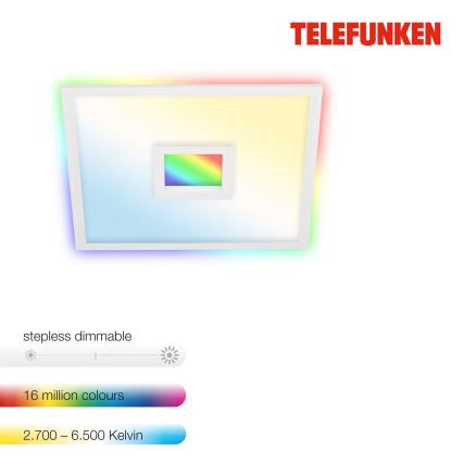 Telefunken 319406TF - Dimmbare RGBW-Deckenleuchte LED/24W/230V 2700-6500K weiß + Fernbedienung