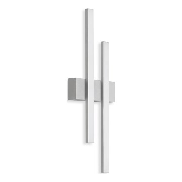 Telefunken - LED Außenwandleuchte 2xLED/4W/230V IP44 silber