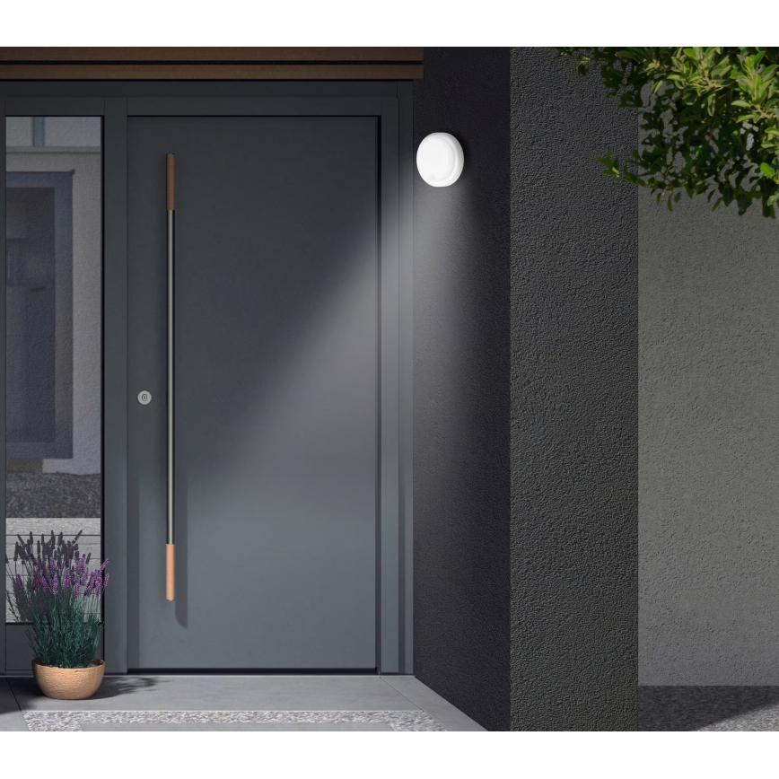 Telefunken - LED Außenwandleuchte mit Dämmerungs- und Bewegungsmelder LED/12W/230V IP44 weiß