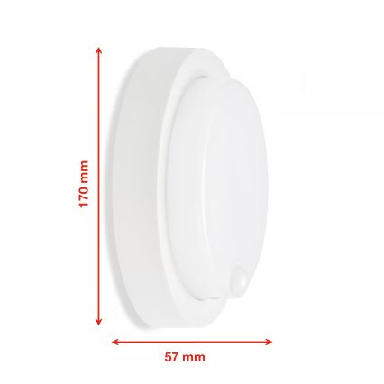 Telefunken - LED Außenwandleuchte mit Dämmerungs- und Bewegungsmelder LED/12W/230V IP44 weiß