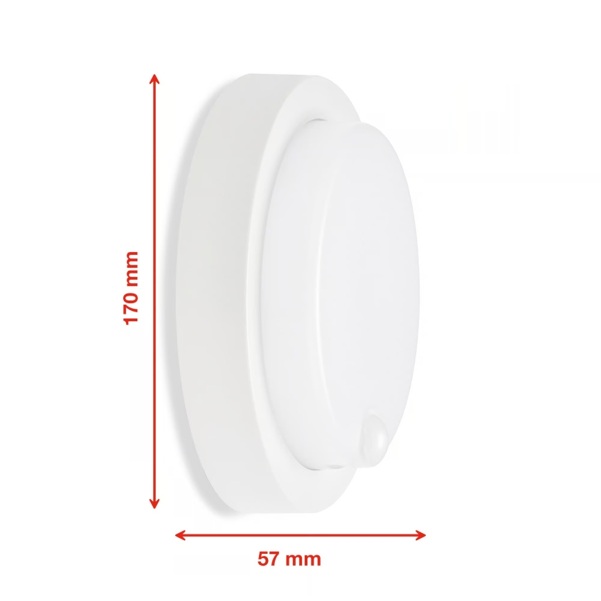 Telefunken - LED Außenwandleuchte mit Dämmerungs- und Bewegungsmelder LED/12W/230V IP44 weiß