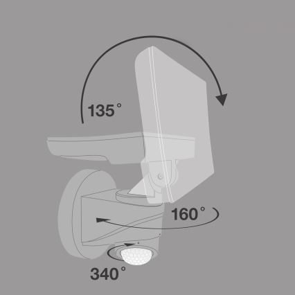 Telefunken - LED-Strahler mit Sensor LED/16W/230V