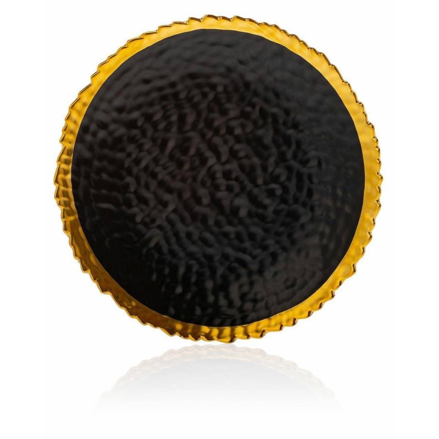 Teller KATI 25 cm schwarz/golden