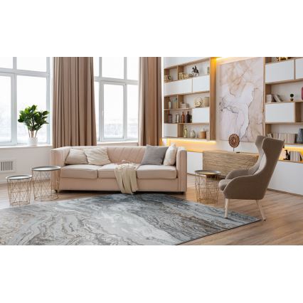Teppich CREATION 200x290 cm 1950g/m2 grau/braun, Marmoroptik