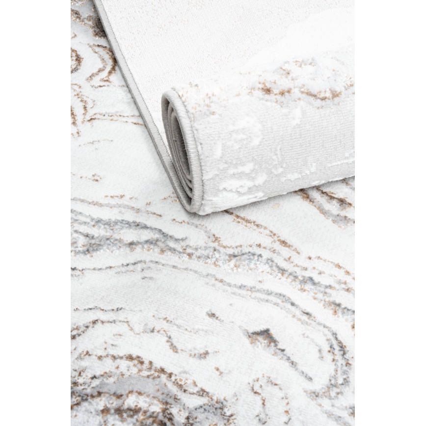 Teppich CREATION 200x290 cm 1950g/m2 grau/braun, Marmoroptik