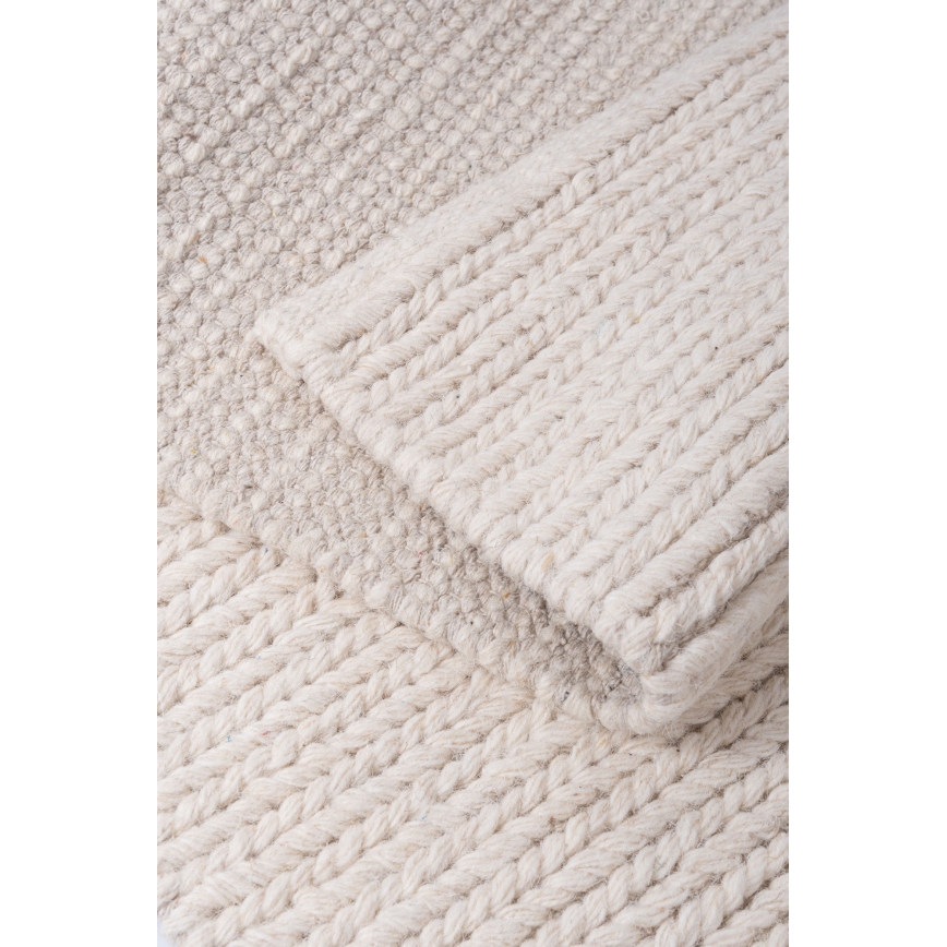 Teppich FIR WOOL 120 x 170 cm, 2600 g/m², Creme/Natur