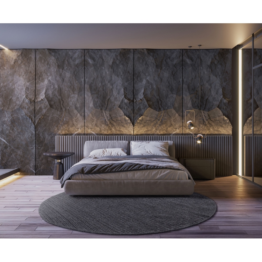 Teppich FIR WOOL 160 cm 2600 g/m2 anthrazit/natur