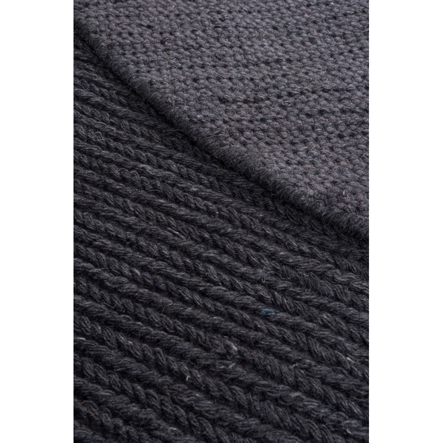 Teppich FIR WOOL 160 cm 2600 g/m2 anthrazit/natur