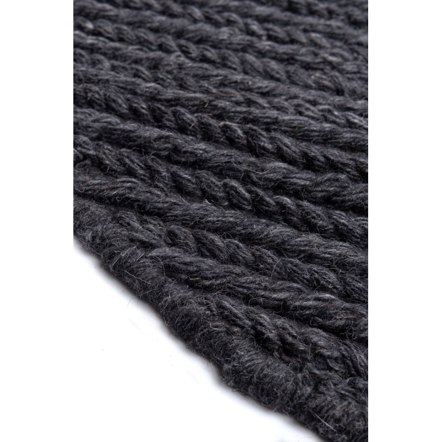 Teppich FIR WOOL 160 cm 2600 g/m2 anthrazit/natur