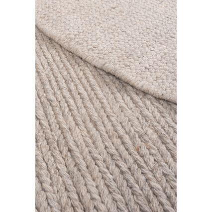 Teppich FIR WOOL 160 cm 2600 g/m² beige/natur