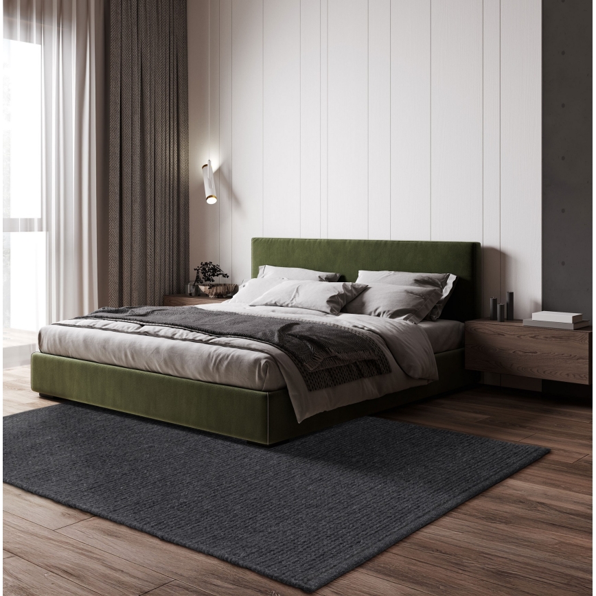 Teppich FIR WOOL 160x230 cm 2600 g/m2 anthrazit/natur