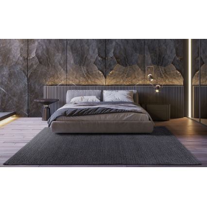 Teppich FIR WOOL 70x140 cm 2600 g/m2 Anthrazit/Natur