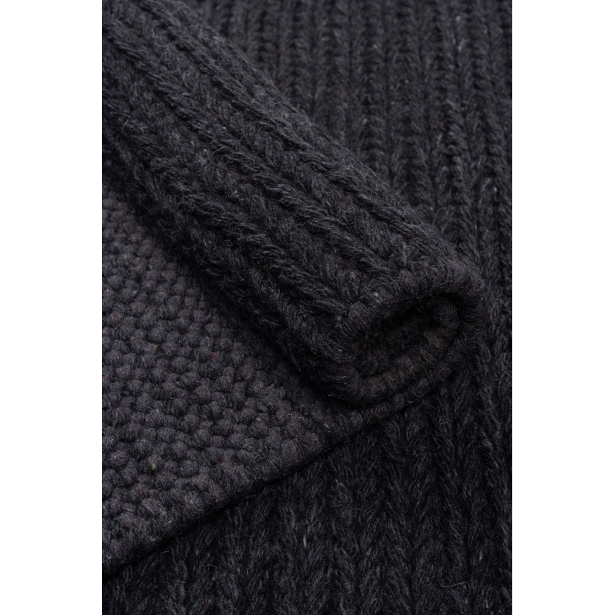 Teppich FIR WOOL 70x140 cm 2600 g/m2 Anthrazit/Natur