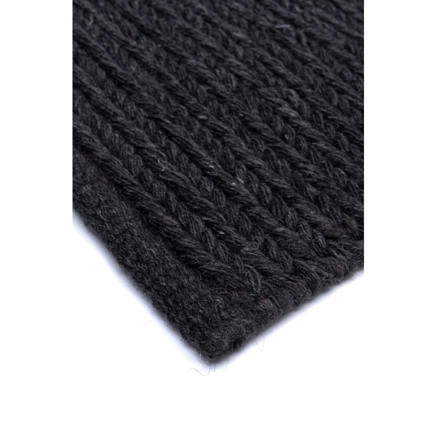 Teppich FIR WOOL 70x140 cm 2600 g/m2 Anthrazit/Natur