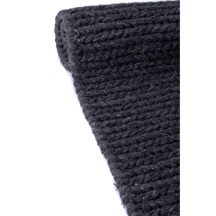 Teppich FIR WOOL 70x140 cm 2600 g/m2 Anthrazit/Natur
