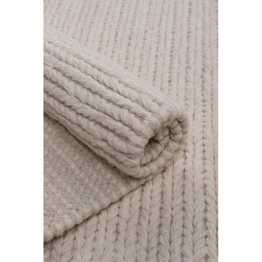 Teppich FIR WOOL 70x140 cm 2600 g/m2 creme/natur