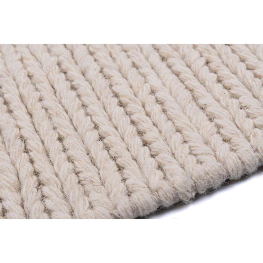 Teppich FIR WOOL 70x140 cm 2600 g/m2 creme/natur